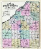 Wood County Outline Map, Wood County 1886